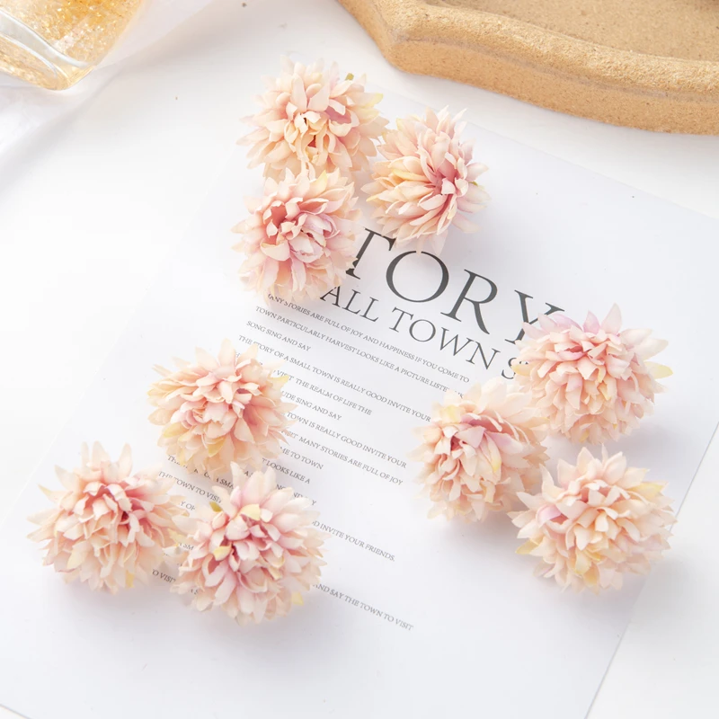 50PC Künstliche Blumen Sammelalbum Diy Geschenk Pralinenschachtel Hochzeit Garten Rosenbogen Weihnachtsdekorationen für Zuhause Gefälschte Seide Nelke – Detail 4