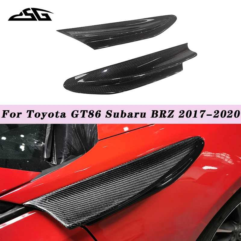 

For Toyota GT86 Subaru BRZ Carbon Fiber Side Fenders Fins Winglet Spoiler Air Vent Splitter Canard Apron Body Kit