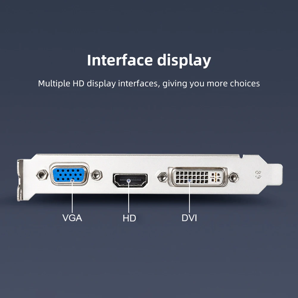 GT730 4GB DDR3 128Bit การ์ดแสดงผลสำหรับเล่นเกมเดสก์ท็อปพร้อมพอร์ต HDMI-Compatible VGA DVI Low Profile Graphics Card PCI-E2.0 16X สำหรับพีซี