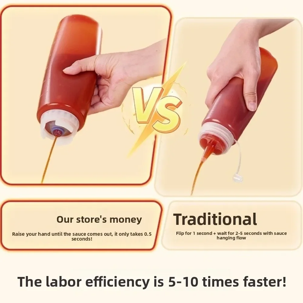 جديد 360/700/1000 مللي ضغط زجاجة صلصة البلاستيك سعة كبيرة الطماطم الصيد موزع ضغط زجاجات أدوات مطبخ #3