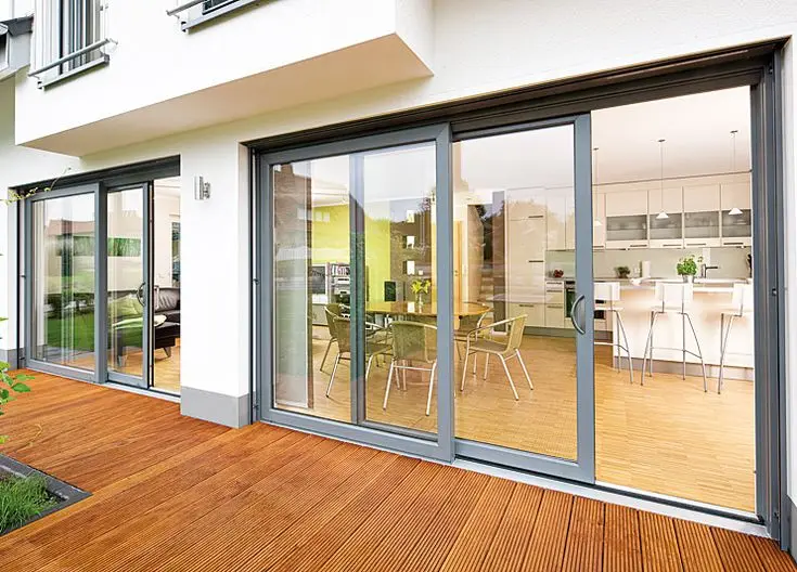 

House Sliding Double Tempered Glass Doors Bulletproof Impact Odorless and Solid Structure Sliding Door for Business Areas