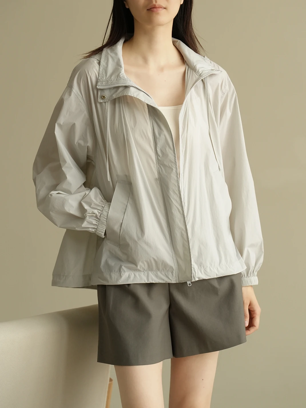 

Женская свободная одежда с защитой от солнца UPF50, летняя женская одежда с широкими рукавами и длинной молнией, цветная