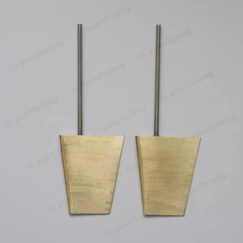 1Pair 1/100 Scale 055 Destroyer Ship Model Copper Steering Rudder Stainless Steel Rod Dia 2mm Height 60mm for RC Simulation Boat