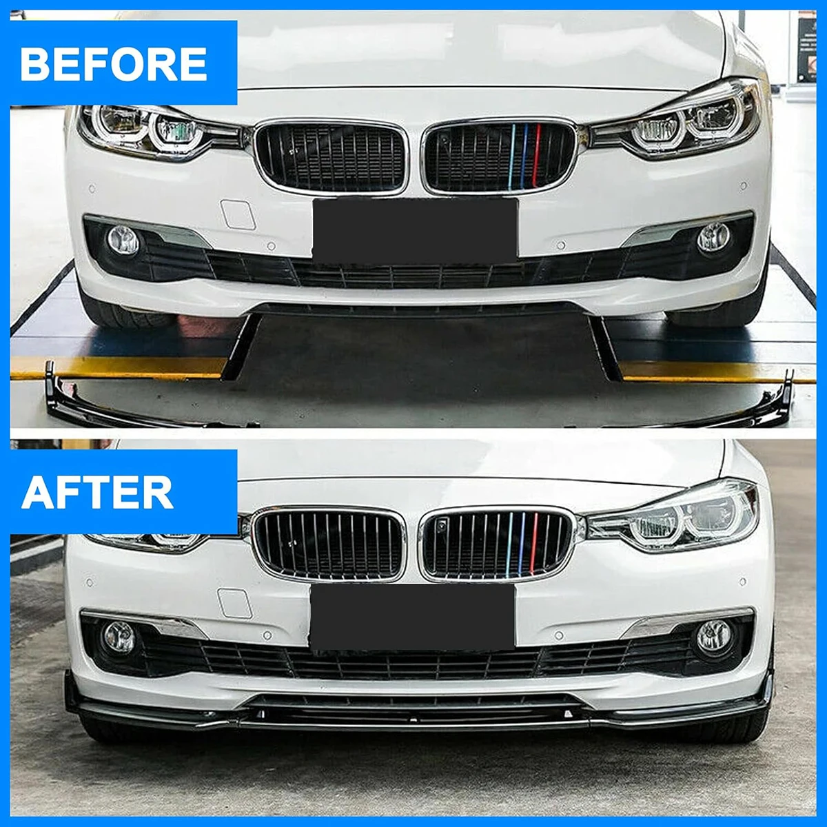 Stoßstangenlippe für BMW 3er Serie F30 F31 F35 2012-2015 320i/328i/330i/335i/340i Frontstoßstangen-Spoilerlippe Splitter Karosserie-Kit Tuning – Detail 5