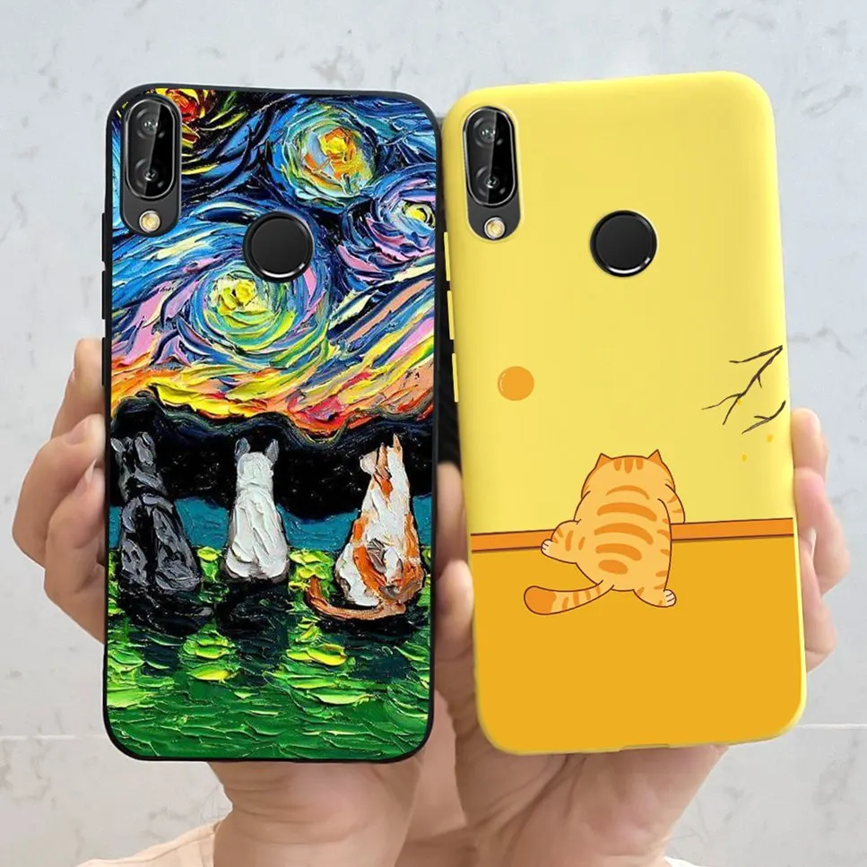 New For Huawei P20 lite Case Fashion Cartoon Pattern Soft Silicone Back Cover For Huawei P 20 Lite P30 lite Phone Case Fundas