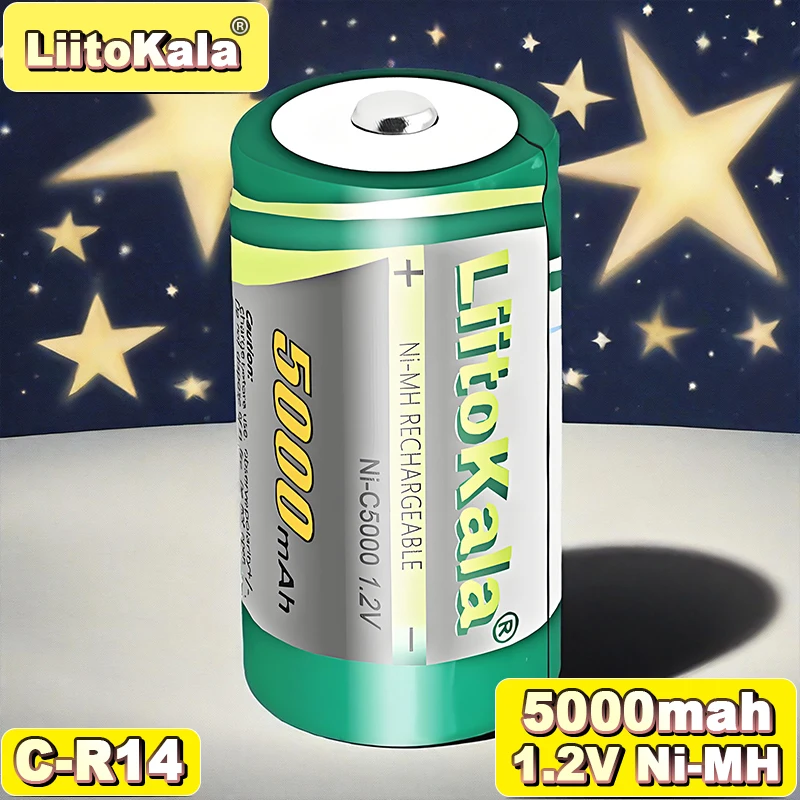 

LittoKala Ni-MH 5000mAh Low Self-Discharge Battery for Emergency Lights, Medical Devices