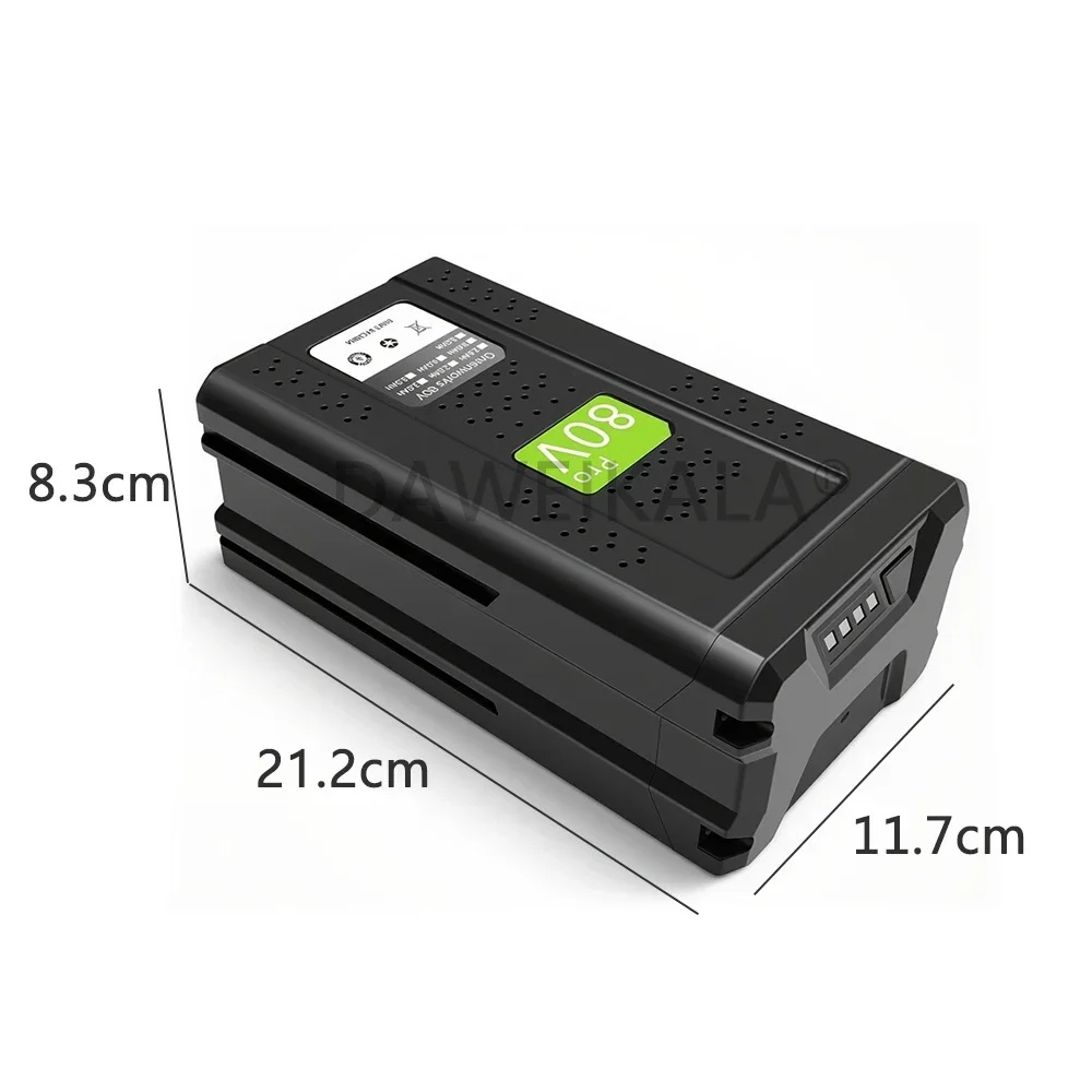for Greenworks 80V Replacement Rechargeable Battery 6Ah Lithium Ion Battery for GBA80200 GBA80250 GBA80400 GBA80250 GBA80500