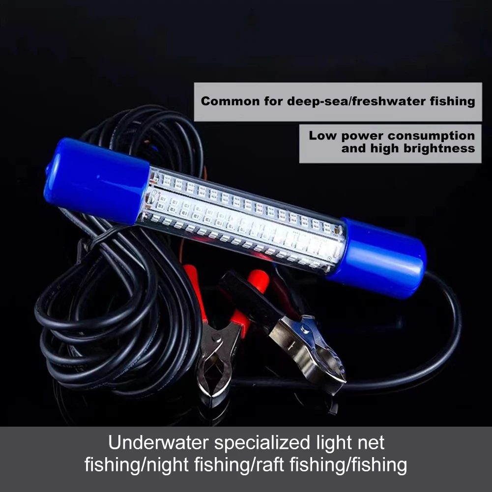 Underwater Fishing Light 50W Submersible Fishing Light 12-24V Fish Lure Bait Finder Lamp Waterproof for Squid Shrimp Krill