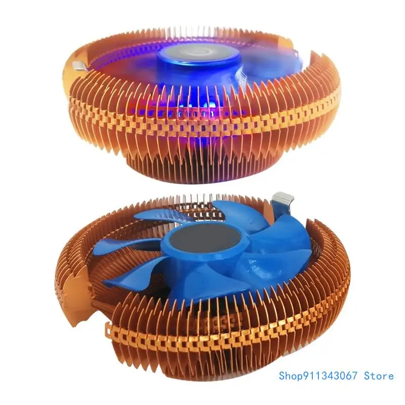 Blue LED CPU Cooler Air-cooled CPU Heat Sink Fan PC Cooling Radiator CPU Air Cooler Fan for LGA 775 1150 1155 1156 Drop shipping