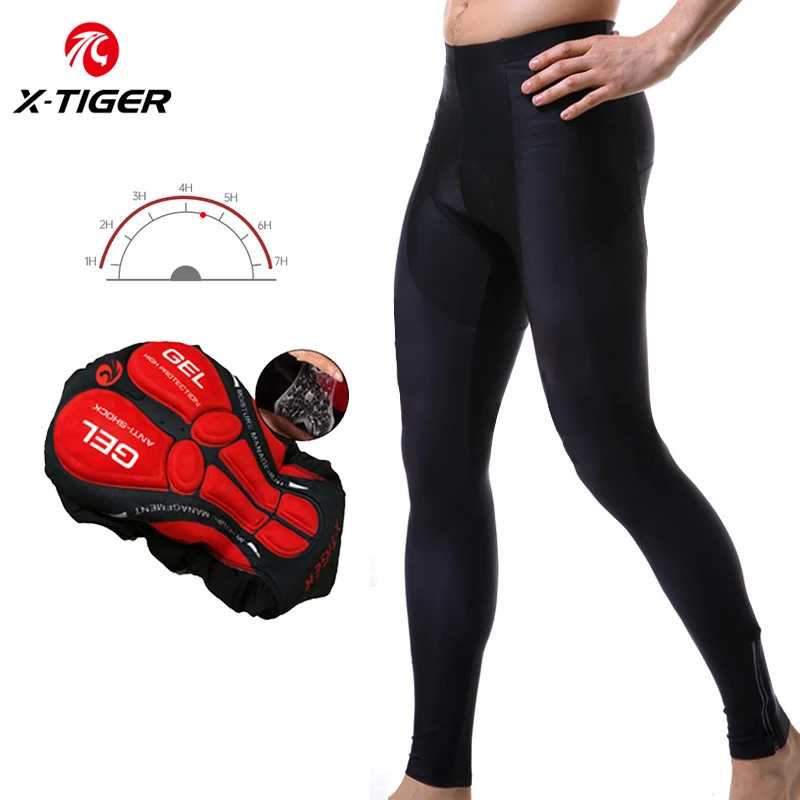 X-TIGER Men's Bicycle Pants With 5D Coolmax Gel Pad Bike Trousers MTB Leggings Outdoor Cyclist Riding Cycling Tights