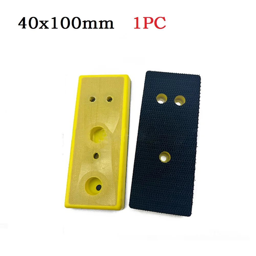 1pc Rectangular Sanding Pad Backing Pad Chamfering Hook And Loop Sander 30x100mm 40x100m For Grinding Polishing Tool Parts