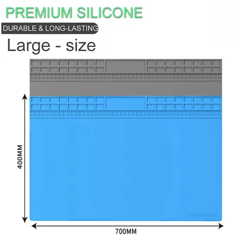 Heat-Resistant Silicone Repair Mat High-Temp Insulation, Detachable for Organized Phone/Laptop Repairs & Precision SMD Work