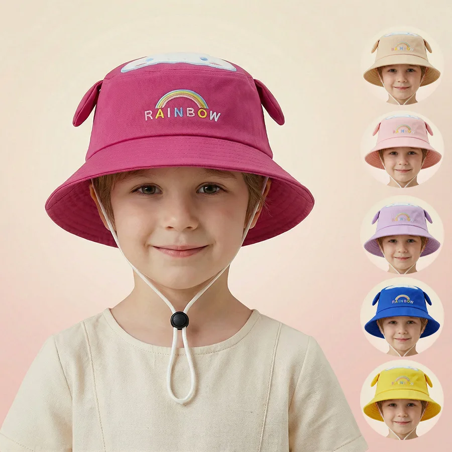 Cartoon hat - A super cute baby hat. Boys' and girls' thin style fishing hat for spring, autumn, summer. Sun protection hat for