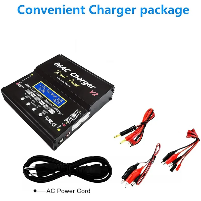 

T61C_B6 Charger Black IMAX B6AC V2 80W 7A Smart Balance Charger