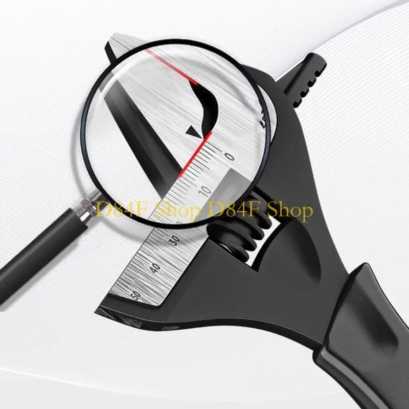 D84F Wide Jaw Plumbing Adjustable Wrench Comfortable Grip Wide Mouth, Easy to Use