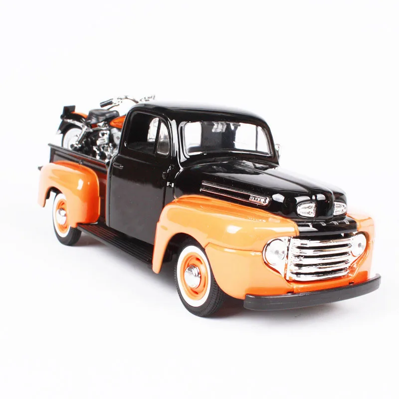 Maisto 1:24 Ford F-11958 FLH DUO GLIDE Pickup truck Car Static Die Cast Vehicles Collectible Model Car Toys For Kids Gift