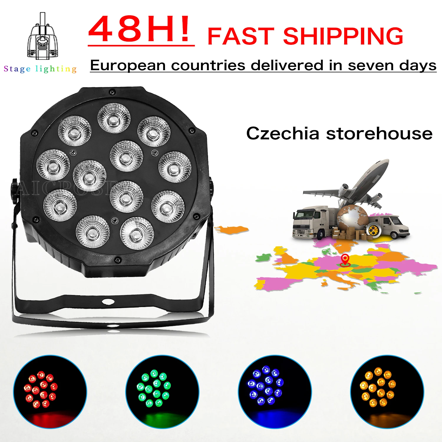 

12x12w Remote Control Led Par Light RGBW 4IN1 DMX512 Disco Light Stage Dj Equipment RGBWA UV 6in1 Disco Stage Lighting