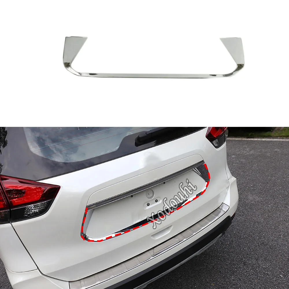 

Car Stick Back Rear License Frame Plate Trim Strip Bumper Trunk For Nissan X-Trail T32/Rogue 2014 2015 2016 2017 2018 2019 2020