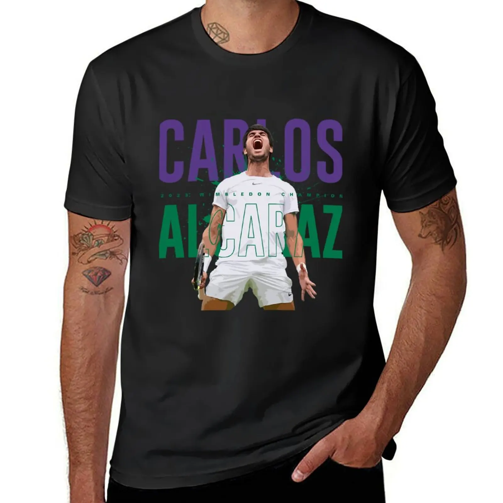 

Tenis - Carlos Alcaraz T-Shirt funnys cute clothes customs customizeds tshirts for men