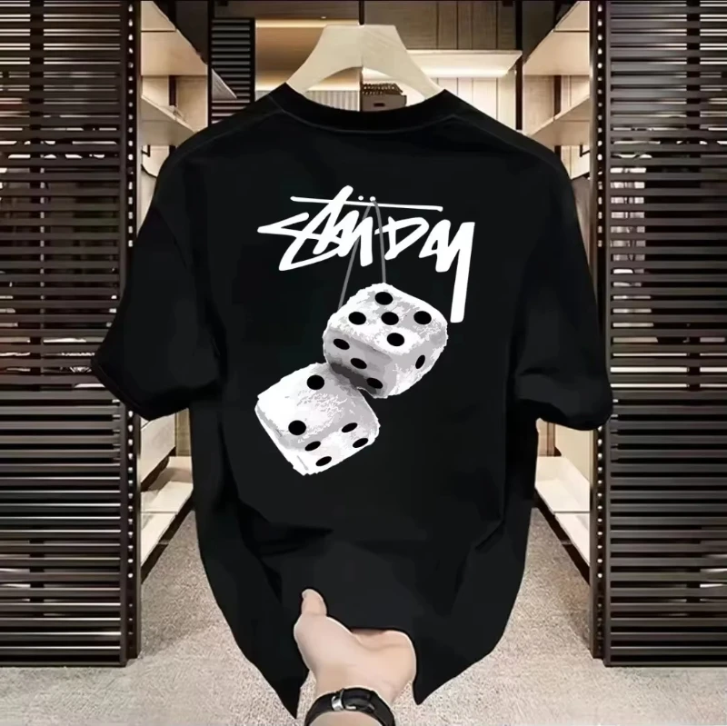Camiseta de Algodón de Diseño de Moda Urbana para Hombre y Mujer, con Logotipo de Letras de Graffiti Divertidas, Marca de Lujo, Nueva Colección Verano 2026