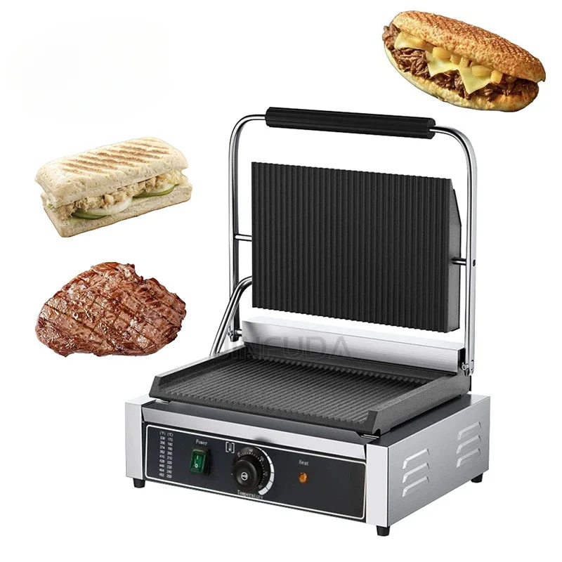 Multifunction Commercial Stainless Steel Electric Portable Sandwich Press Panini Grill