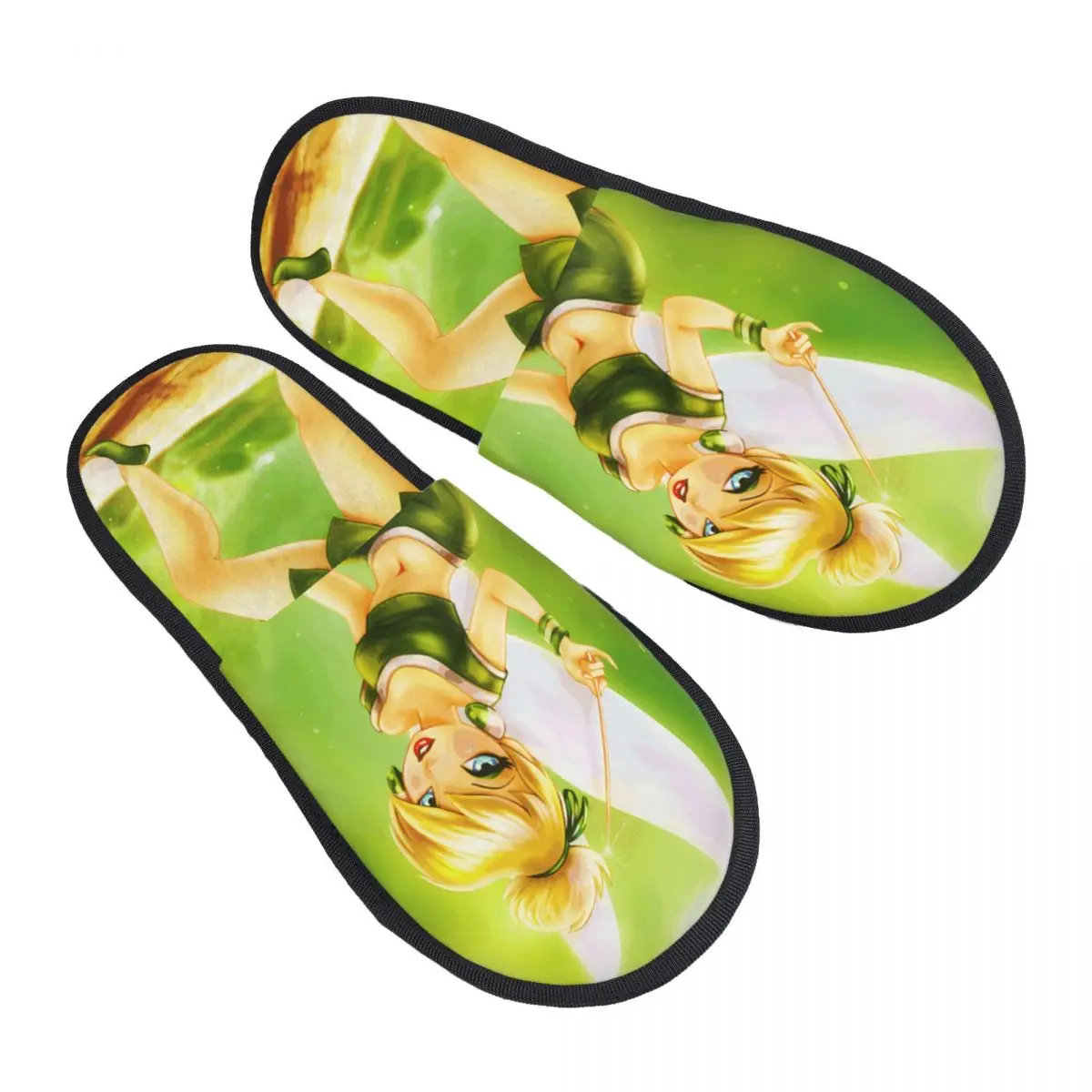 

Пользовательские гостевые тапочки Тинкер Белл для спальни, женские домашние тапочки с рисунком феи