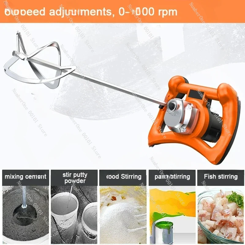 Industrial Grade 2800W 3000W Handheld Mixer, 6-Speed Adjustable for Paint Cement Plaster Mortar Coating Putty Powder