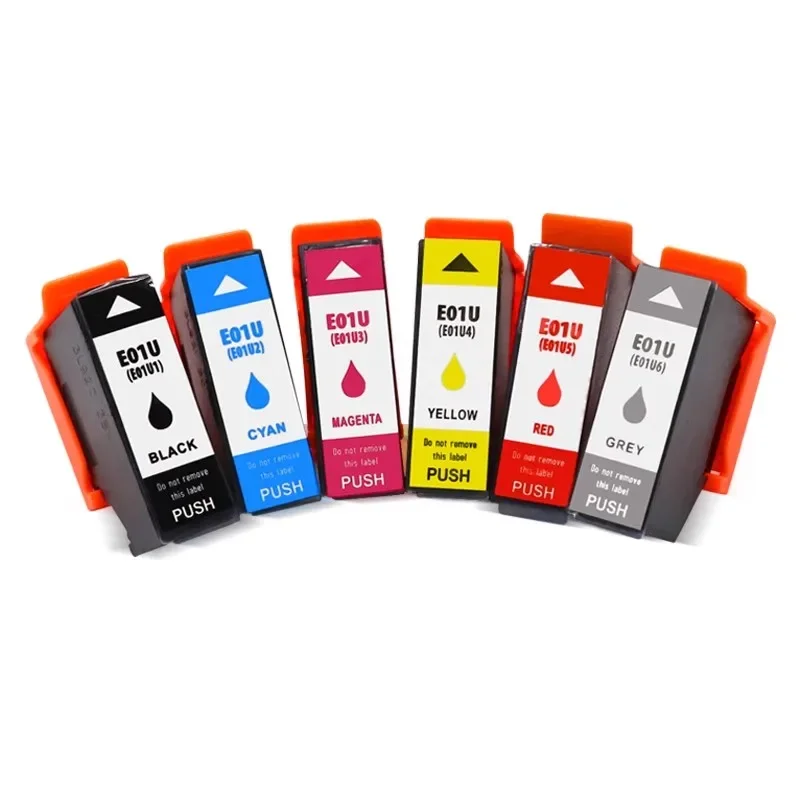 1Set 01U T01U1 T01U2 T01U3 T01U4 T01U5 T01U6 Premium Compatible Ink Cartridge for Epson XP-15010 XP-15080 A3 Printer with Chip