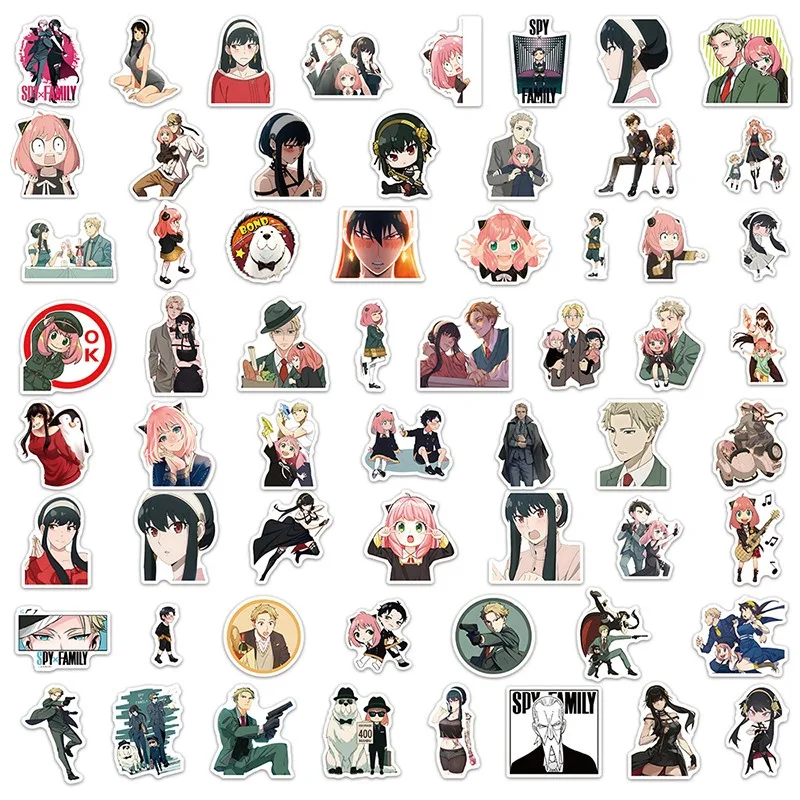 50/30/10PCS Anya Yor Twilight Loid Forger Popular Anime Peripheral Graffiti Waterproof Decorative Water Cup Suitcase Sticker