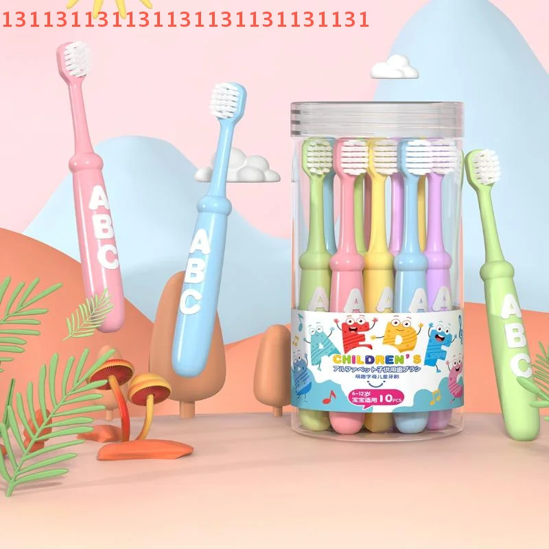 4/8/10 قطعة سلك لطيف على اللثة مناسب للأعمار 3-12 فرشاة أسنان ذات شعيرات ناعمة لطيفة للأطفال فرشاة صغيرة الرأس عالية الكثافة