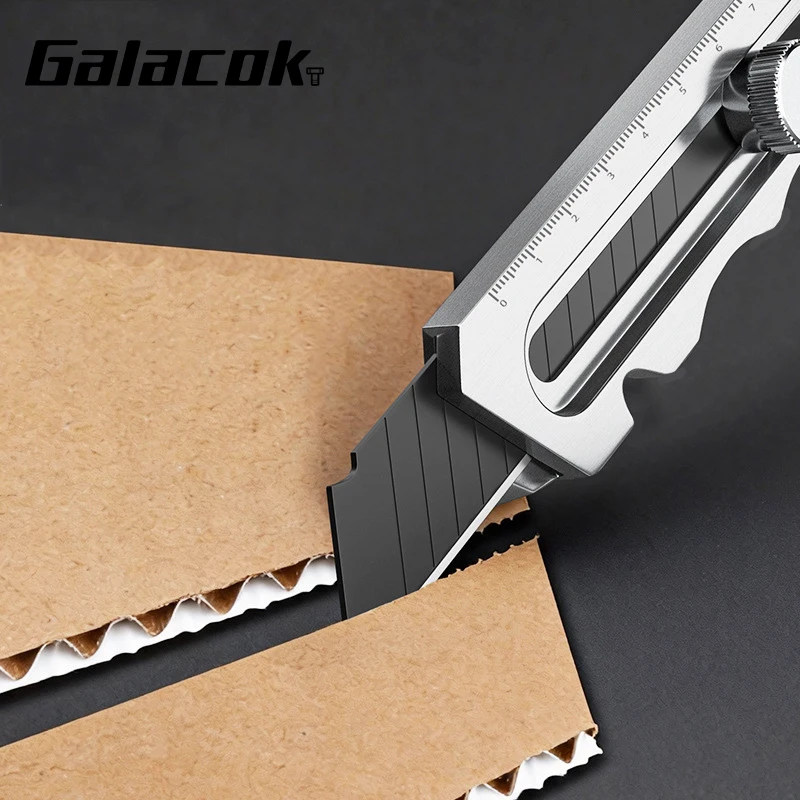 Stainless Steel Utility Knife 6 In 1 Multi-Function Opener Retractable Box Cutter Portable Office Home Courier Unboxing Knifes