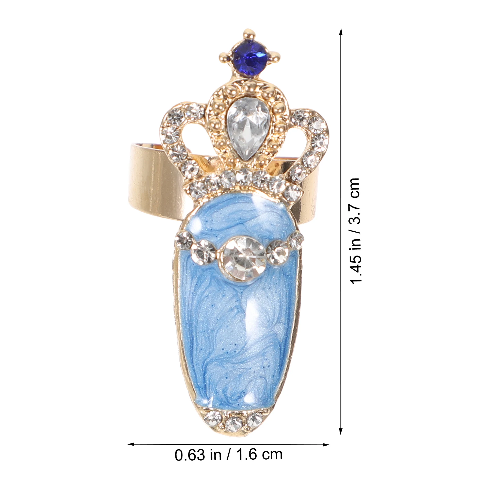 

10Pcs Rhinestone Knuckle Rings Fashion Nail Ring Decoration for Women Halloween Party Finger Jewelry Nail Ring