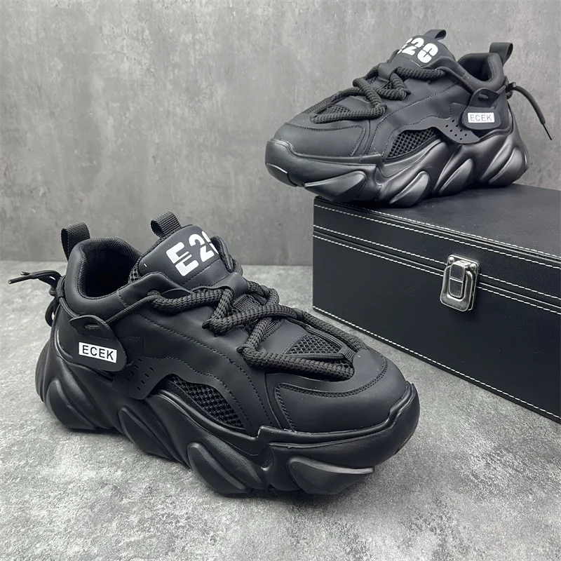 2024 New Hot Men's Sneakers Street Fashion Trend Casual Sneakers Men Comfortable No Slip Running Shoes Thick Sole Walking Shoes