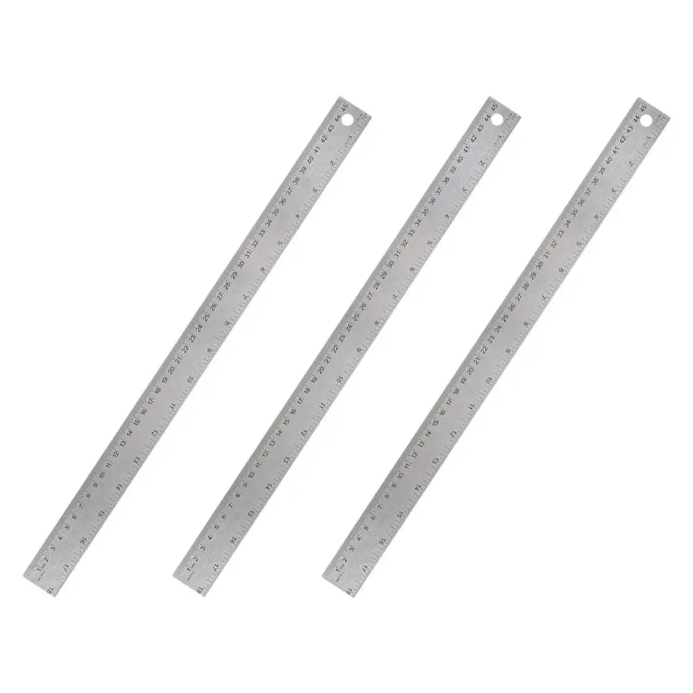 3pcs-cork-backing-rulers-multi-function-students-straight-rulers-portable-stainless-steel-measuring-tool-school-office-use
