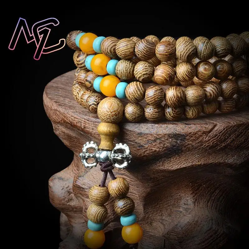 Wing Wood Beads Bracelet Necklace Amulet Vintage Designer Luxury Talismans Real Sandalwood Jewelry Fashion Accessories