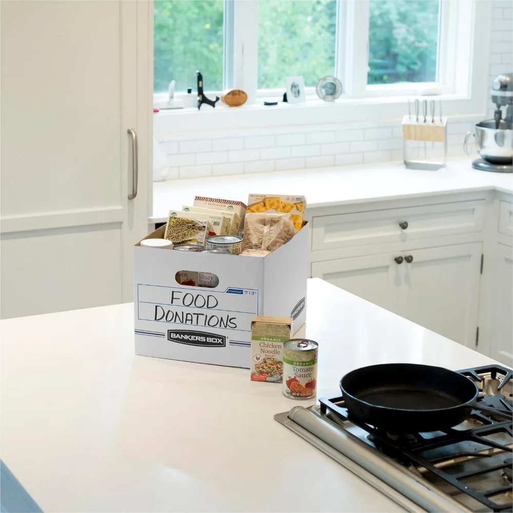 30-Pack File Storage Boxes with Lids for Letter and Legal Documents, Stackable and Easy to Carry