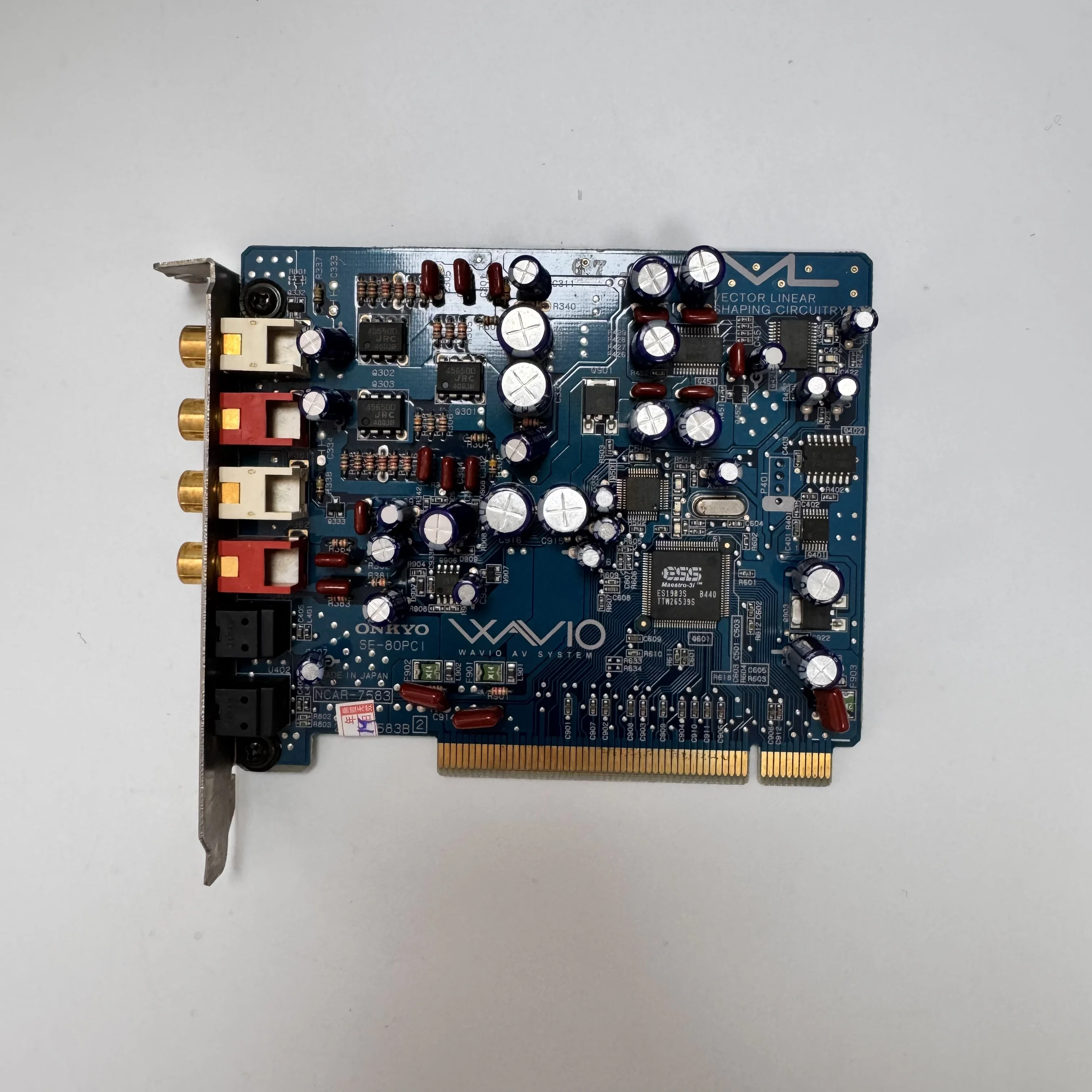 ONKYO WAVIO SE-80PCI Stereo Hi Fi Sound Card Dual RCA Lotus Head (Line In/Line Out) 48kHz