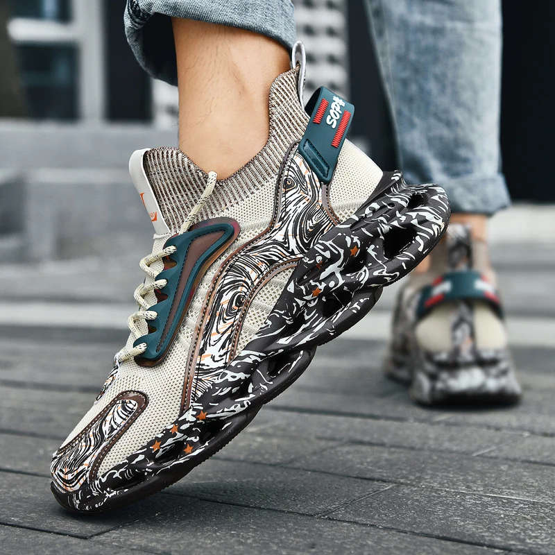 أحذية الجري الرجالية ذات النعل الناعم برباط علوي أحذية رياضية للرجال خفيفة الوزن شبكية قابلة للتنفس ومضادة للانزلاق ومقاومة للاهتراء للرجال