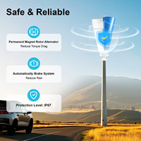 100W Vertical Axis Wind Turbine, Helical Blade Design for Home/Boat/Streetlight, 12V/24V Low Wind Speed Operation, Waterproof