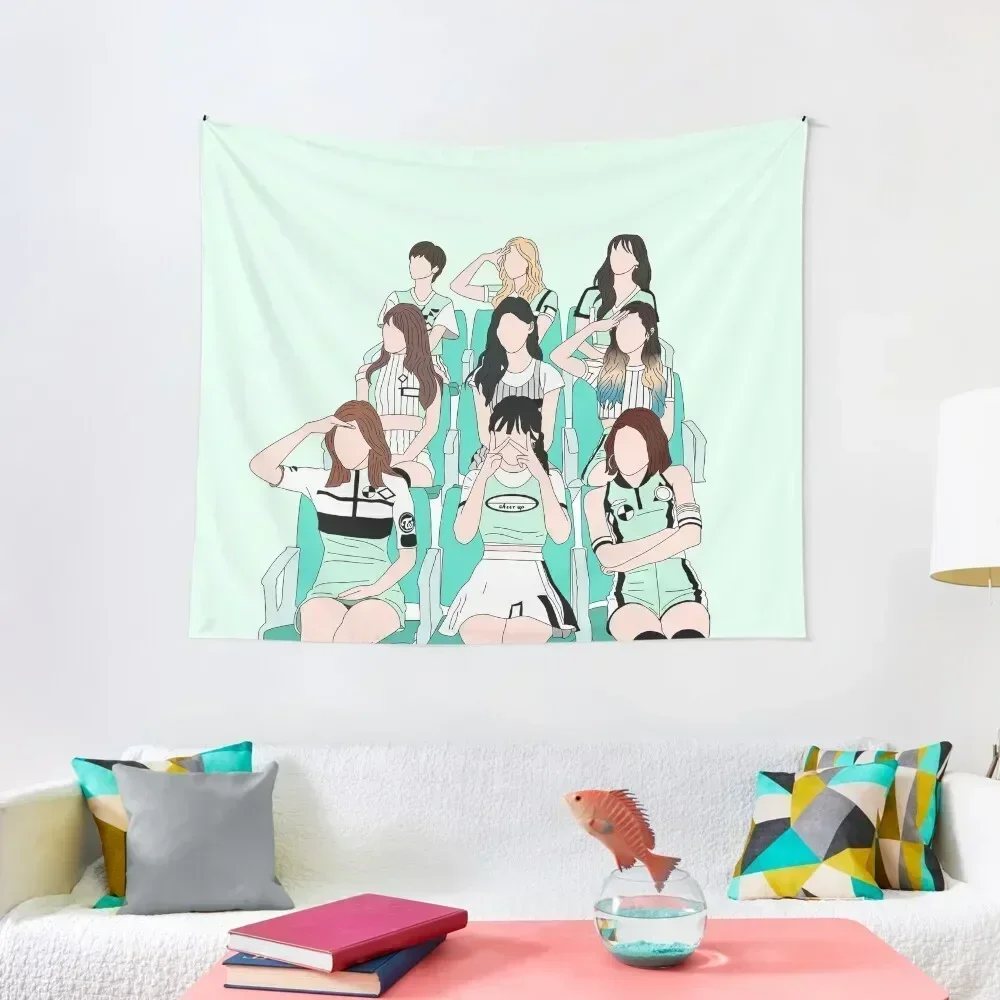 TWICE CHEER UP Tapestry Room Decorating Aesthetic Aesthetic Room Decoration Wall Deco Tapestry