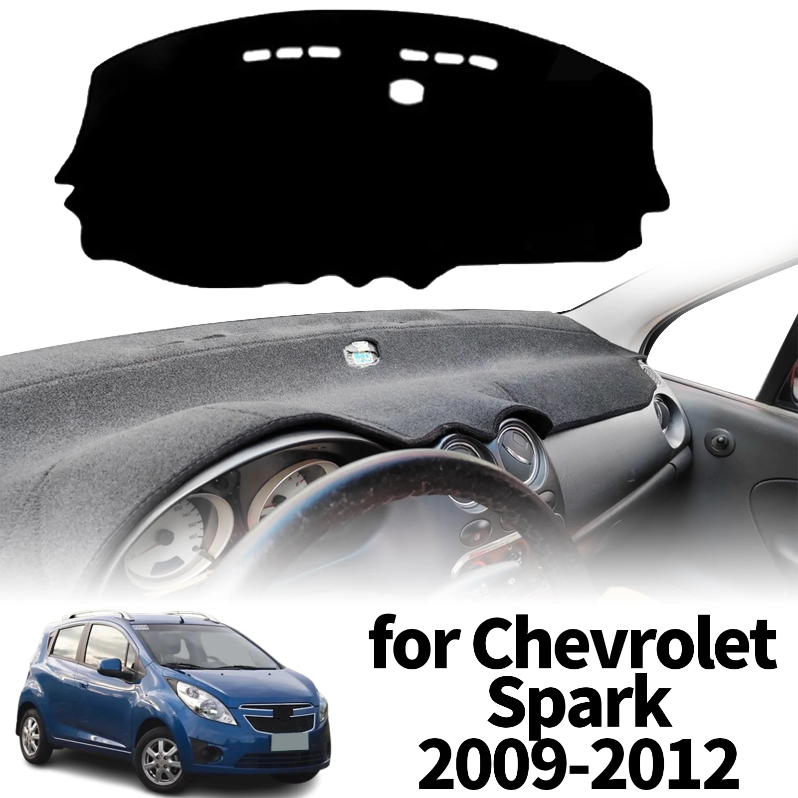 

for Chevrolet Spark 2009-2012 Sonic GT Dashmat Dashboard Cover Pad Protective Carpet Car Leather Accessories DashMat Sunshade
