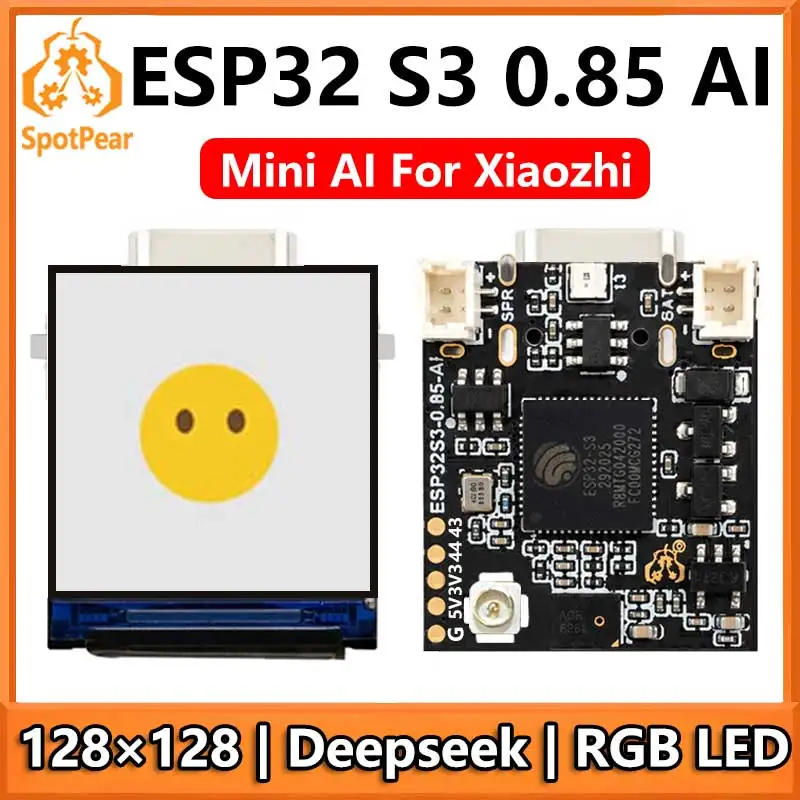 

ESP32 S3 AI For Xiaozhi 0.85inch mini tiny Development Board 0.85 inch TouchScreen Display DeepSeek RGB LED