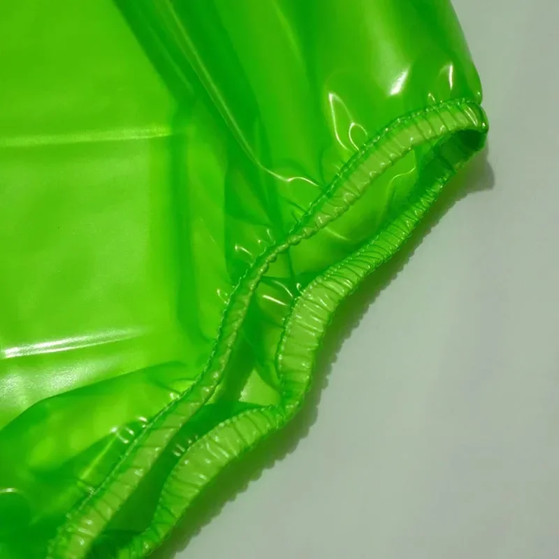 Fetysz zielone pcv przezroczyste grube plastikowe kalesony wysokiej talii wodoodporne luźne miękkie ciche figi na pieluchy majtki na nietrzymanie