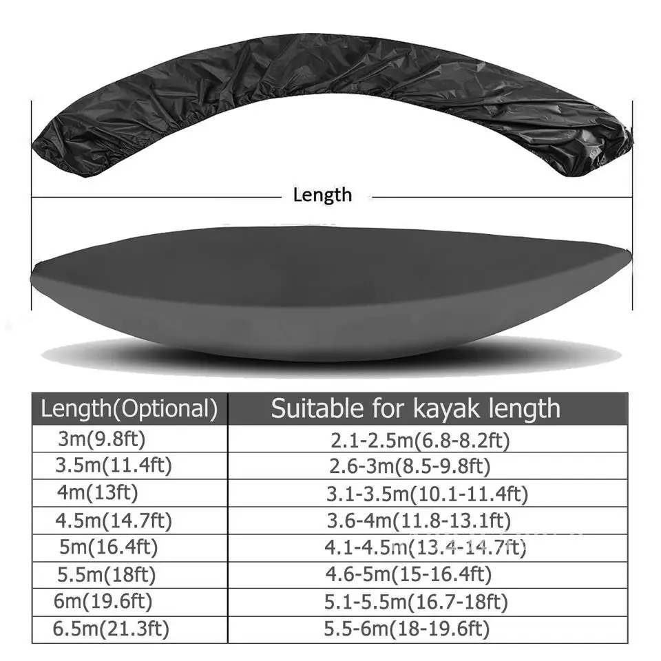 Copertura impermeabile per kayak da 8 dimensioni 3-6.5M Custodia protettiva anti-UV Custodia universale Sacchetto per la polvere Gonfiabile per barca da esterno Canoa