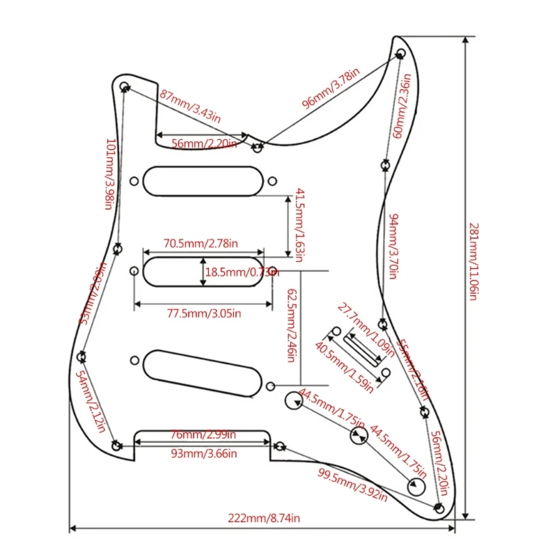 Y1UB Electric Guitar Pickguard Scratch Plate Multi-color-St Scratch Plate for Players