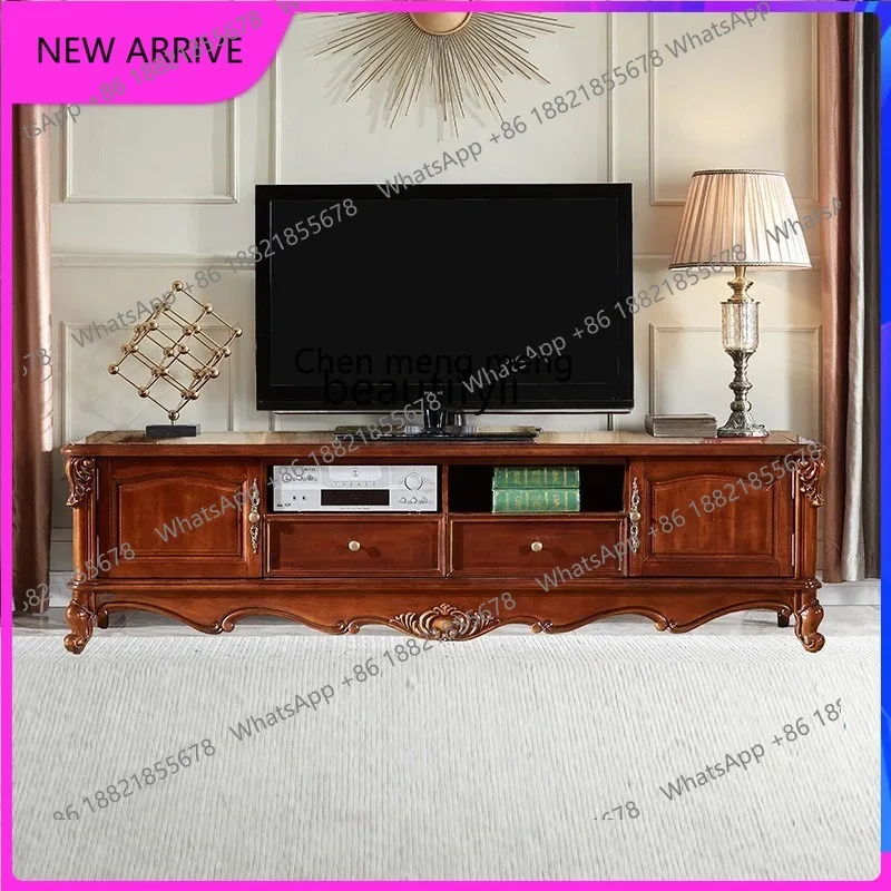 

American retro TV cabinet engraved with pumping living room locker audio-visual cabinet multi-function H H
