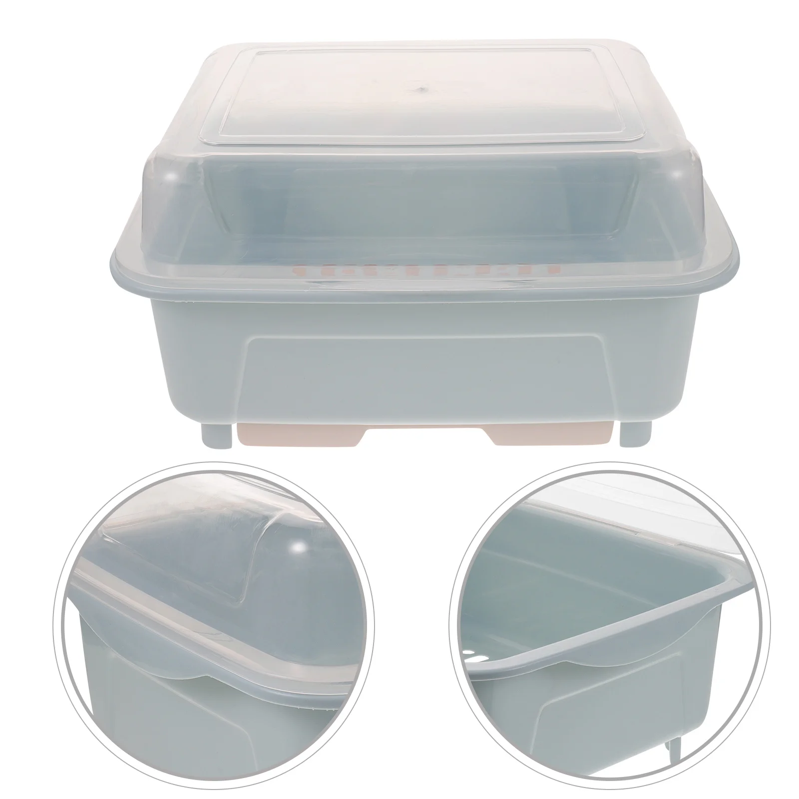 Stendino per piatti Piatto scolapiatti per posate da cucina Coperchio per tazza Vassoio antigoccia Copertura trasparente Superficie liscia Vassoio staccabile dal design elegante