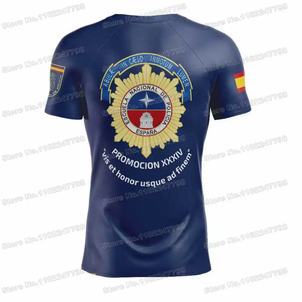 تيشرتات رجالية رياضية وإسبانية تعمل بالشرطة الوطنية CNP ترويج XXXIV تيشرتات خارجية ملابس رياضية ملابس رياضية لممارسة التمارين الرياضية ملابس رياضية للركض من الجيرسيه