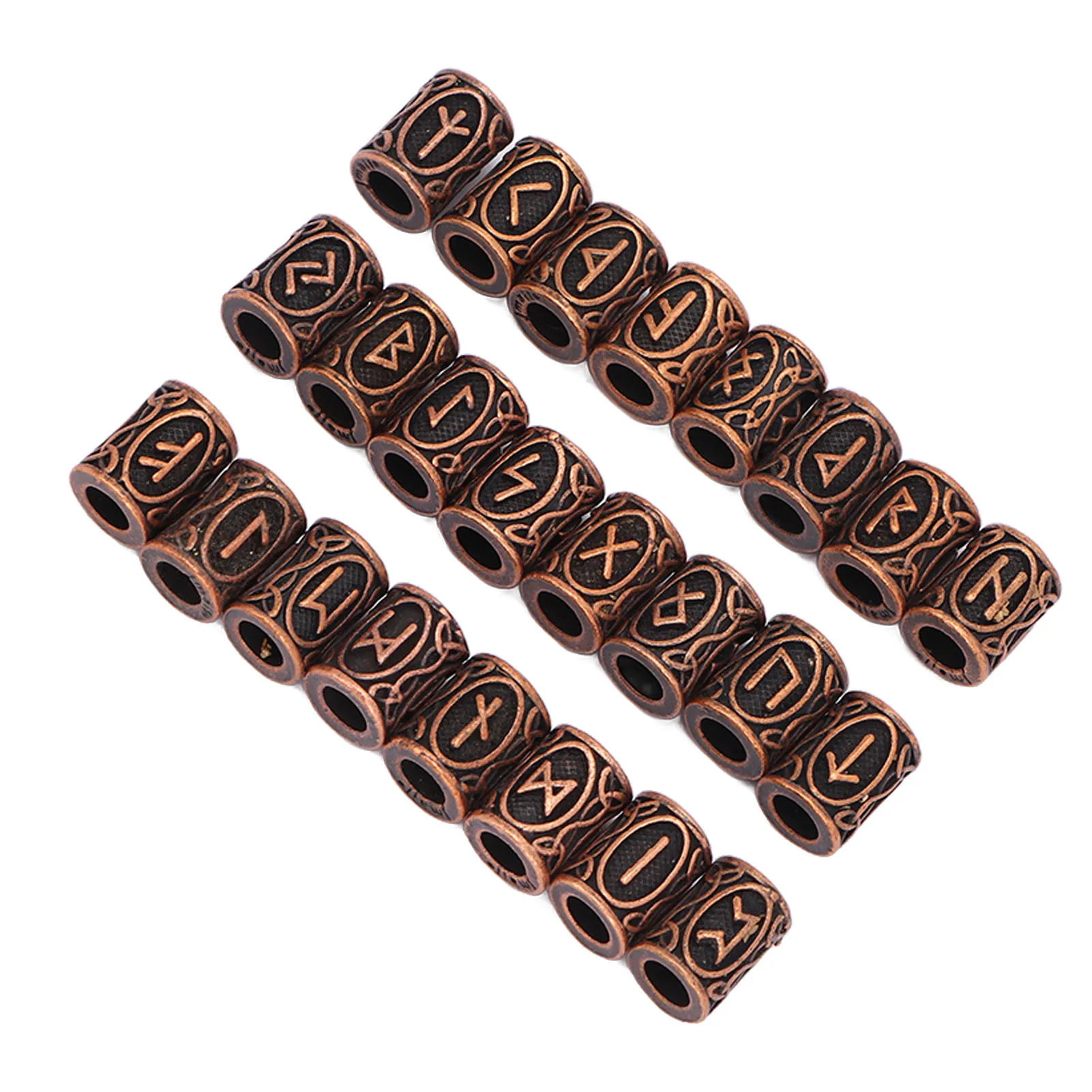 Metal Hair Tube Beads Metal Braiding Beads Exquisite Antique Copper Large Hole Long Lasting for Film Shows for Actor