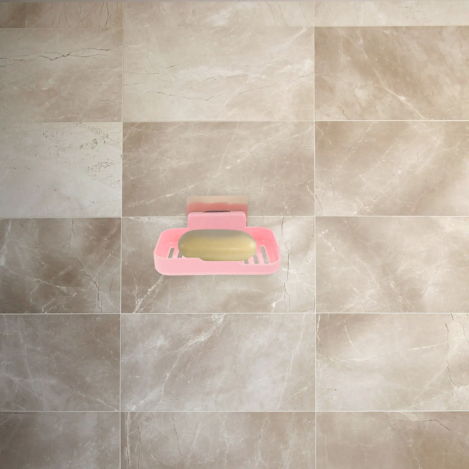 

2pcs Rv Bathroom Soap Holder Strong Adhesive Waterproof Plastic Soap Box For Shower Kitchen Travel Dual Layer Drainage Design